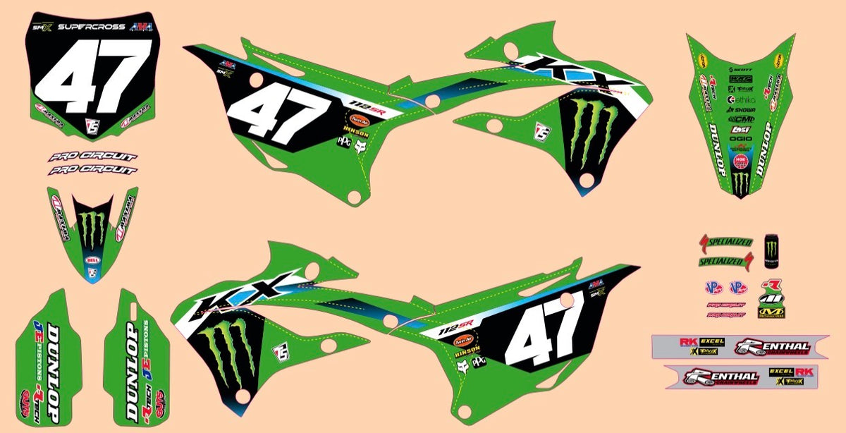 KAWASAKI 22-26 KX85 KX112 GRAPHICS PRO CIRCUIT RACE TEAM 2025
