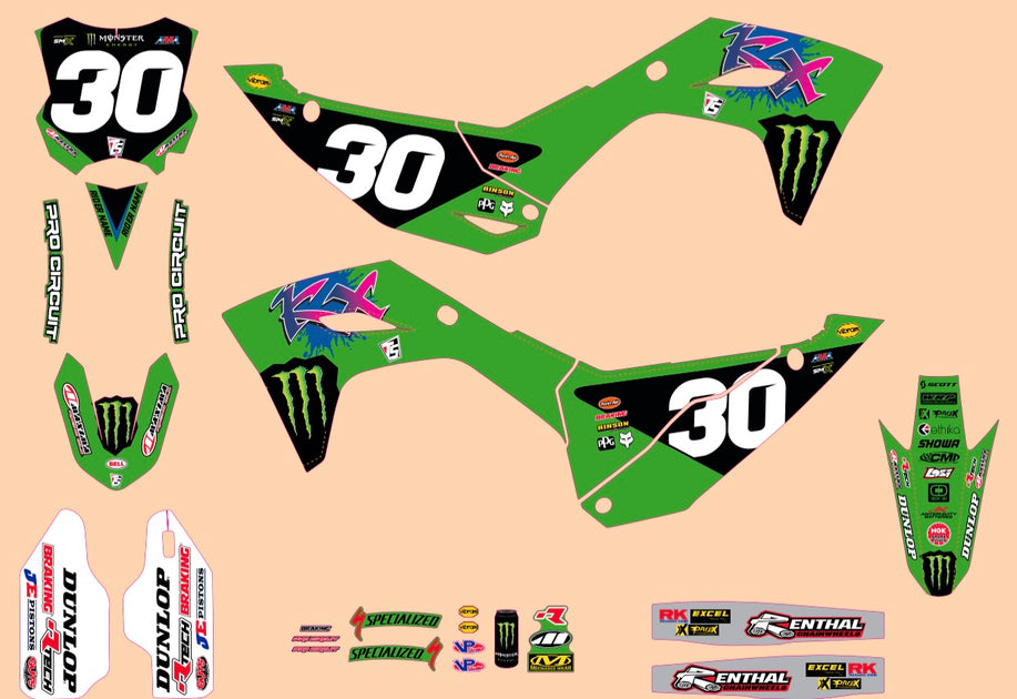 KAWASAKI 25-26 KX250 24-26 KX450 GRAPHICS PRO CIRCUIT RACE TEAM