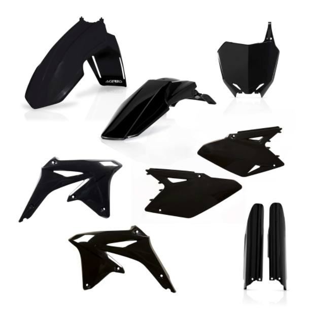 08-17 RMZ 450 BLACK FULL PLASTIC KIT - ACERBIS – Throttle Syndicate