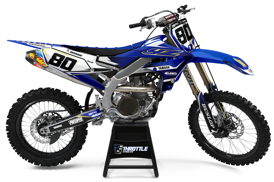 YAMAHA FLUSH GRAPHIC KIT - BLUE / GOLD – Throttle Syndicate
