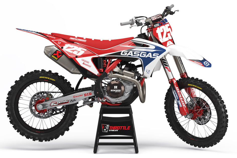 GASGAS GRAPHIC KIT - WHITE / RED – Throttle Syndicate