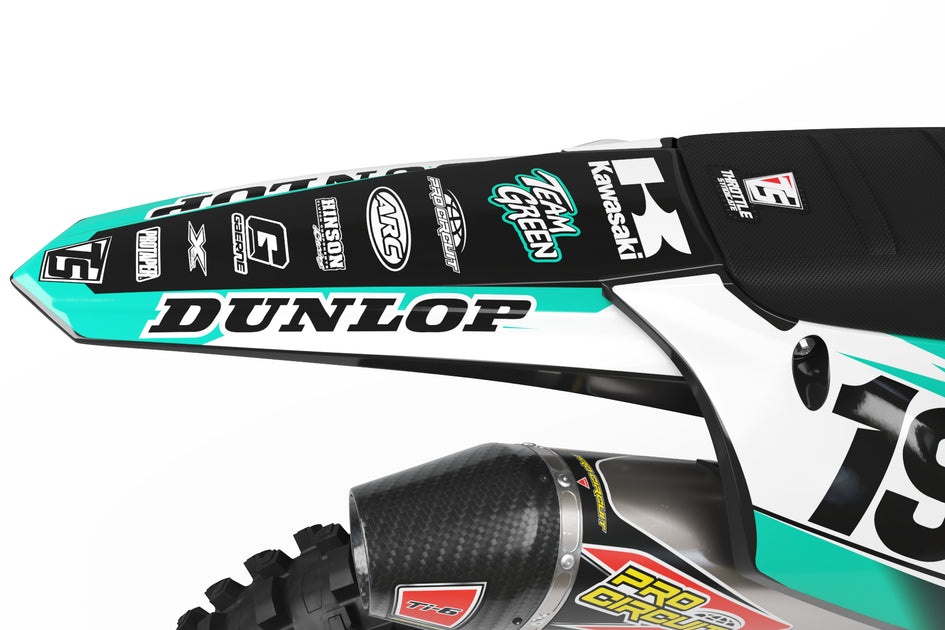 kinakorateページ KAWASAKI FRONTLINE GRAPHIC KIT - TEAL – Throttle Syndicate