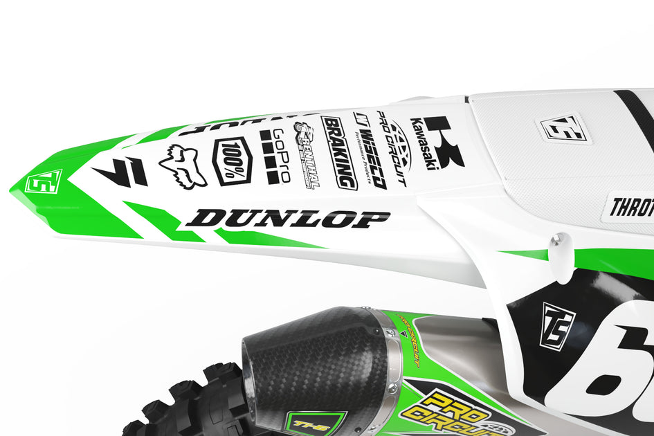 KAWASAKI ORBIT GRAPHIC KIT - WHITE – Throttle Syndicate