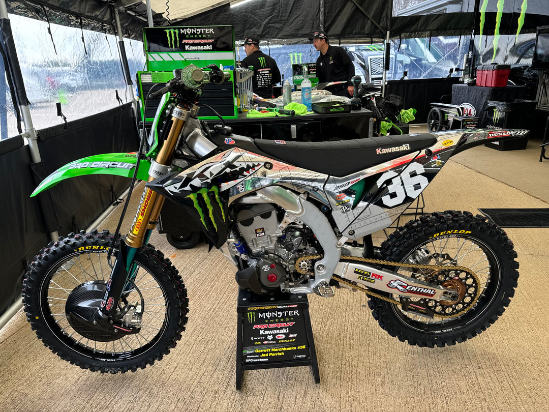 KAWASAKI 03-05 KX125 KX250 GRAPHICS PRO CIRCUIT RACE TEAM MILITARY