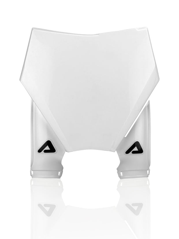 Acerbis Front Number Plate For KTM - White Motorcycle MX Plate Replacement