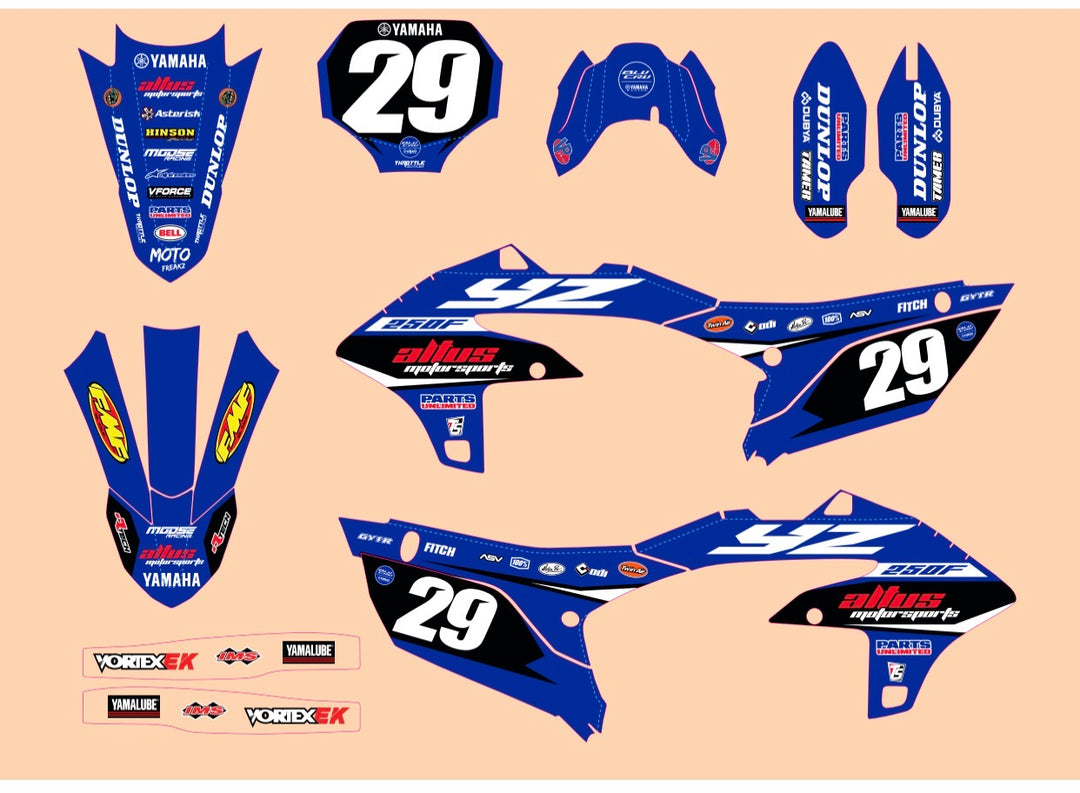 YAMAHA GAPHICS KIT 2026 YZ450F YZF ALTUS YAMAHA RACE TEAM 2026