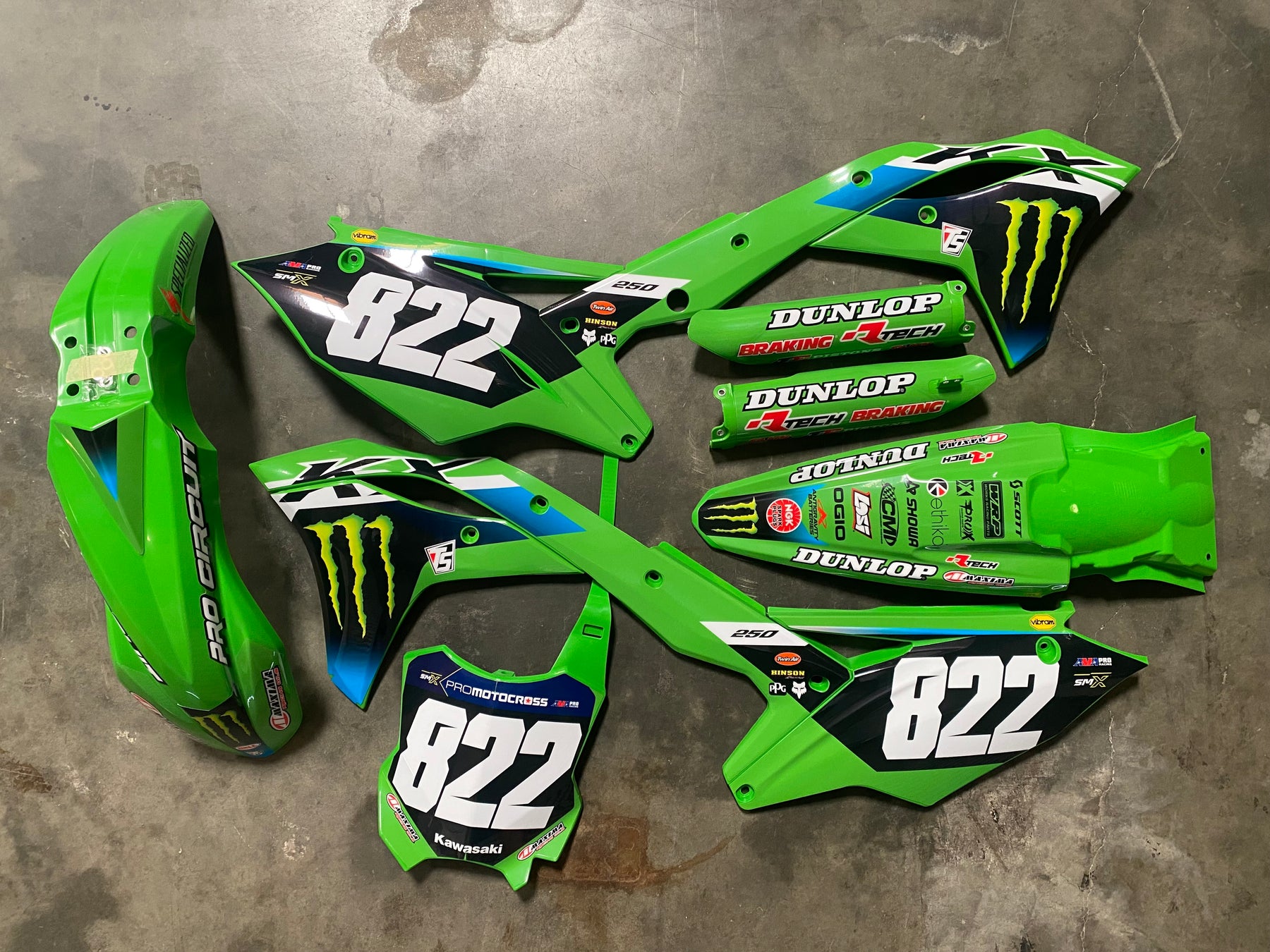 GRAPHICS AND PLASTIC KAWASAKI 18-19 KX250F 2020 KX250 PRO CIRCUIT