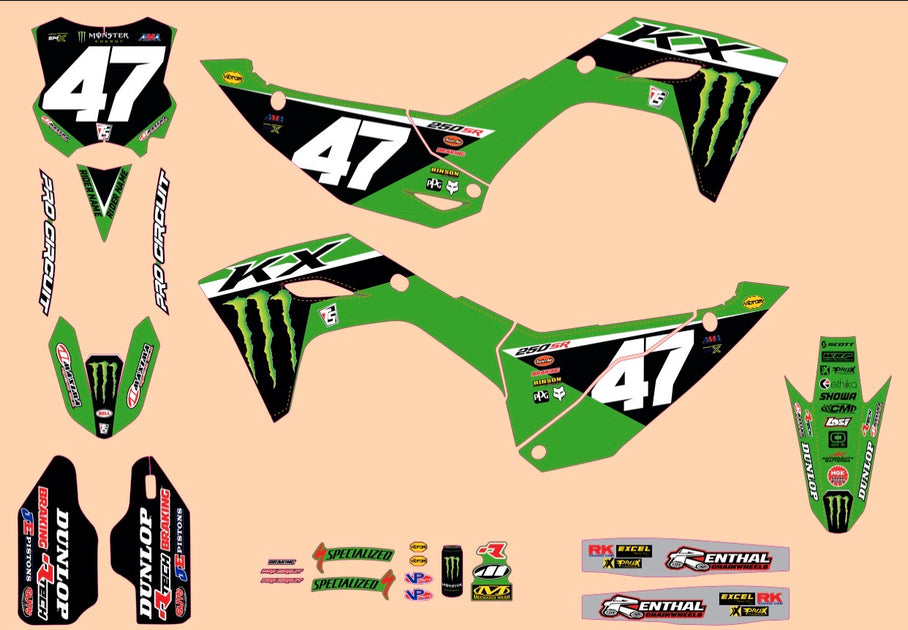 KAWASAKI 25-26 KX250 24-26 KX250 GRAPHICS PRO CIRCUIT RACE TEAM