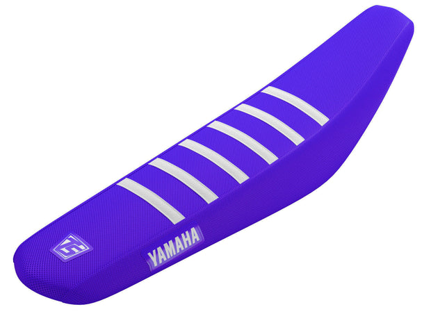 YAMAHA 3 PANEL FACTORY ISSUE SEAT COVER - RET PURP/ WHITE