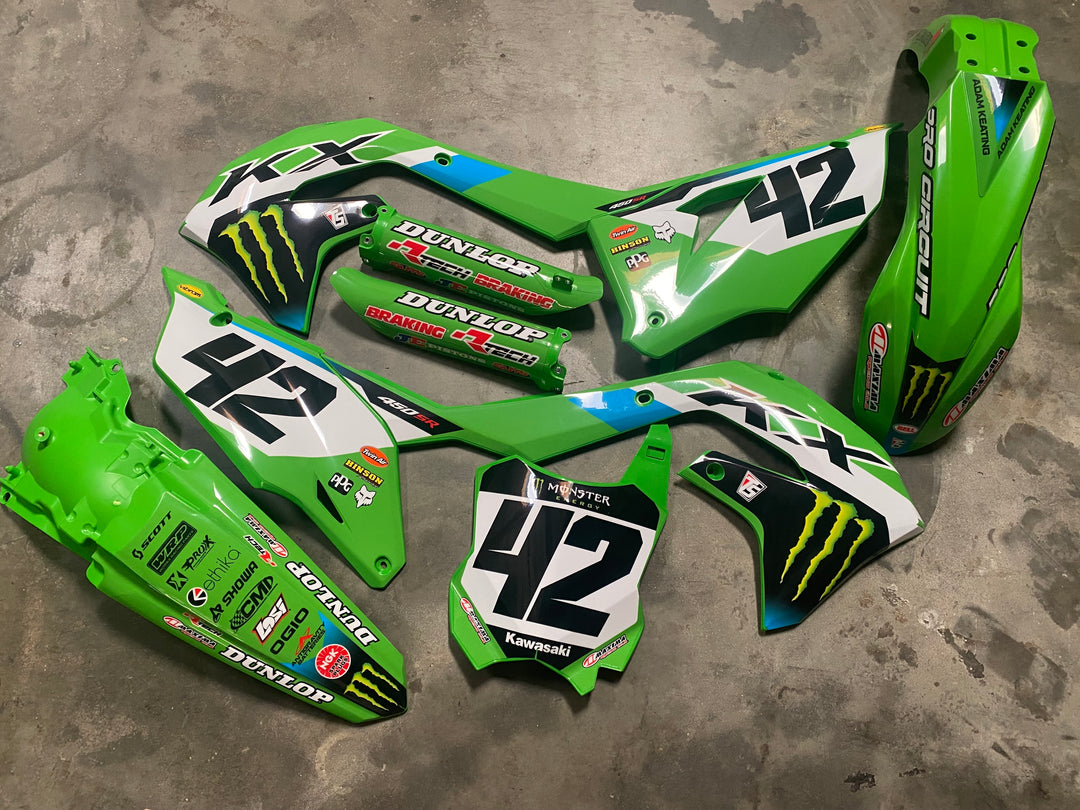 GRAPHICS AND PLASTIC KAWASAKI KX250 KX450 KX450SR KXF PRO CIRCUIT