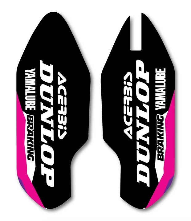 YAMAHA 50TH RETRO WHITE LOWER FORK DECALS