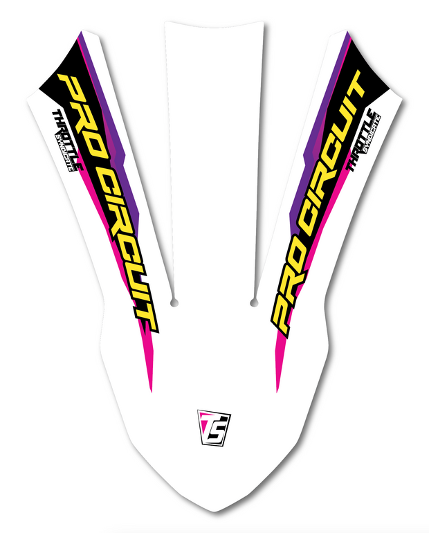 YAMAHA 50TH RETRO WHITE FRONT FENDER DECALS - STANDARD