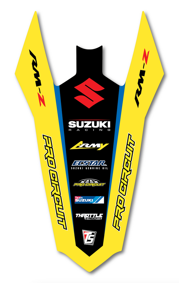 SUZUKI RM ARMY REAR FENDER DECALS - STANDARD