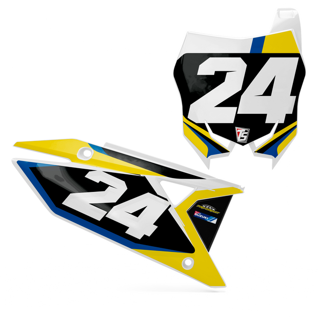 SUZUKI RM ARMY CUSTOM NUMBER PLATE BACKGROUNDS ONLY - 2024