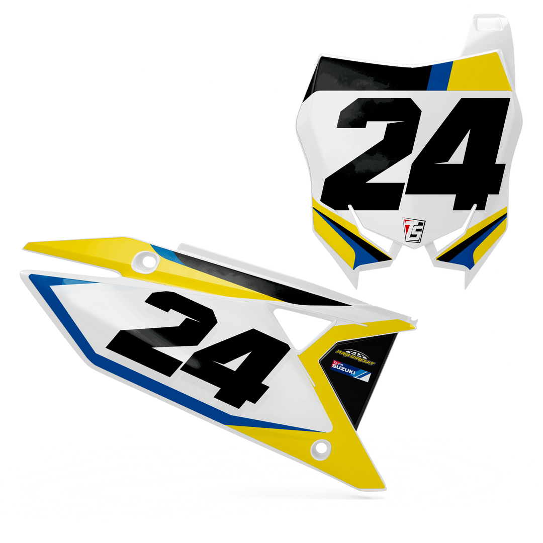 SUZUKI RM ARMY CUSTOM NUMBER PLATE BACKGROUNDS ONLY - 2024