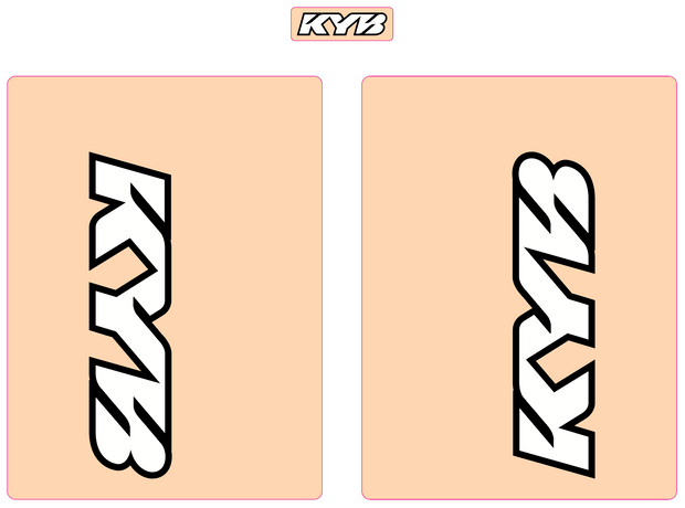 KYB FORK TUBE DECALS - CLEAR