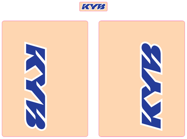 KYB FORK TUBE DECALS - CLEAR