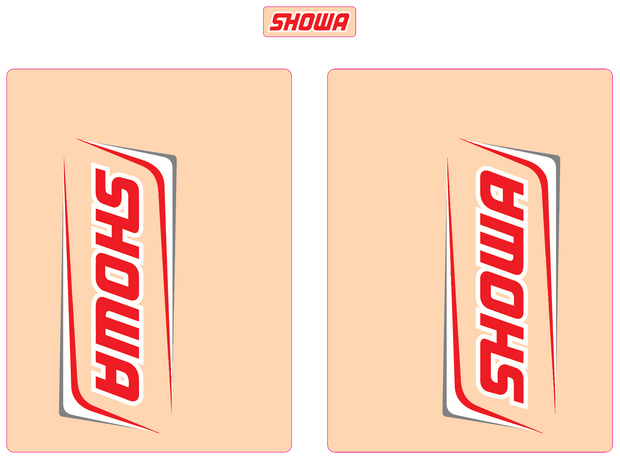 Showa Fork Tube Decals - Clear
