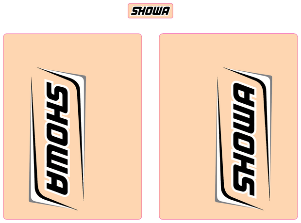 Showa Fork Tube Decals - Clear