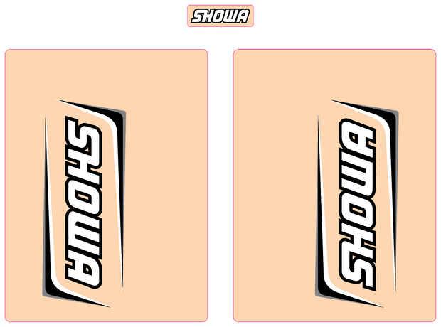 Showa Fork Tube Decals - Clear