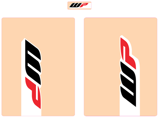 WP FORK TUBE DECALS - CLEAR