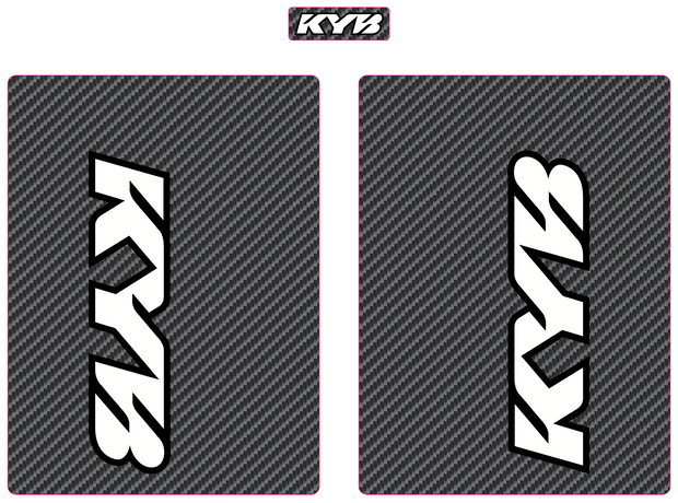 KYB Fork Tube Decals - CARBON FIBER