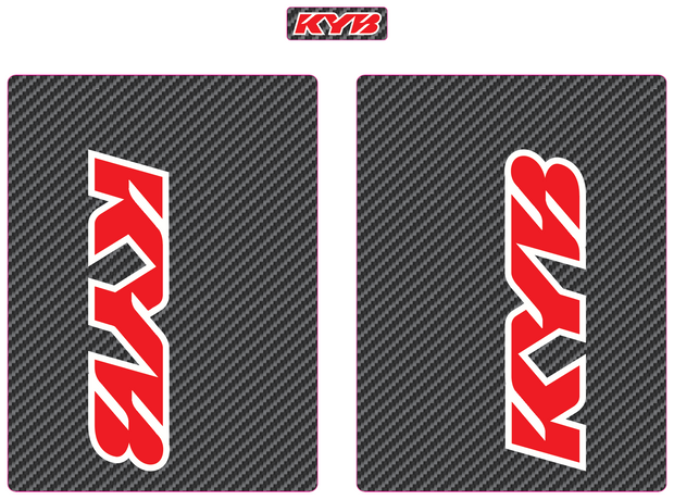 KYB Fork Tube Decals - CARBON FIBER