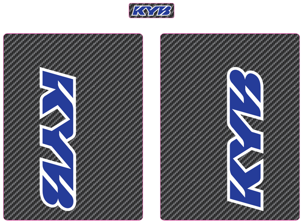 KYB Fork Tube Decals - CARBON FIBER