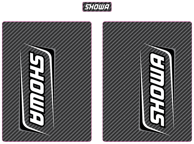SHOWA FORK TUBE DECALS - CARBON FIBER