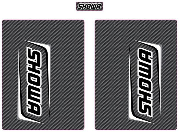 SHOWA FORK TUBE DECALS - CARBON FIBER