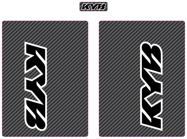 KYB Fork Tube Decals - CARBON FIBER