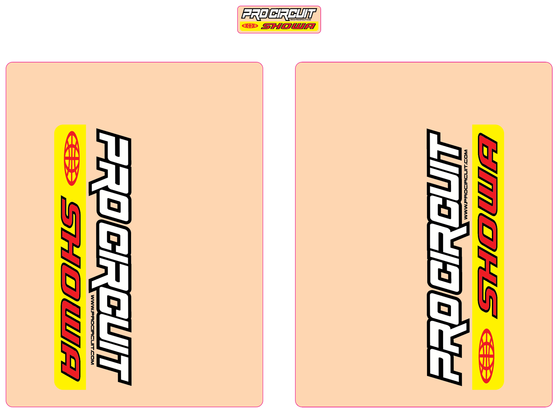 PRO CIRCUIT SHOWA FORK TUBE DECALS - CLEAR – Throttle Syndicate