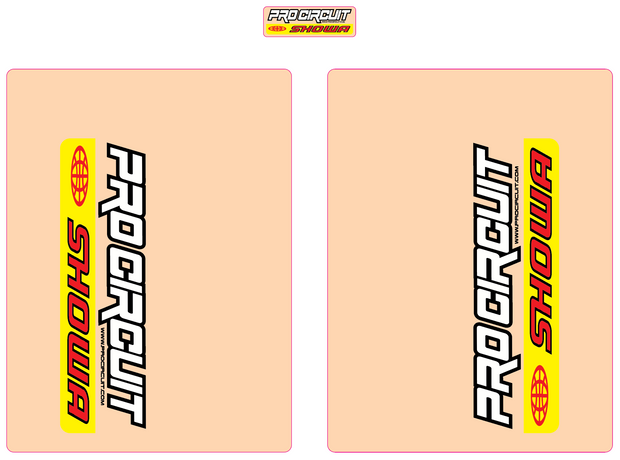 PRO CIRCUIT SHOWA FORK TUBE DECALS - CLEAR