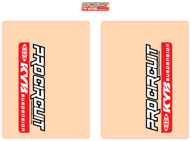 PRO CIRCUIT KYB FORK TUBE DECALS - CLEAR