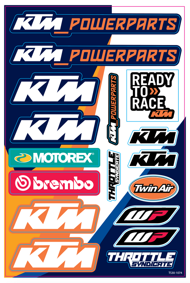 KTM LOGO DECAL SHEET