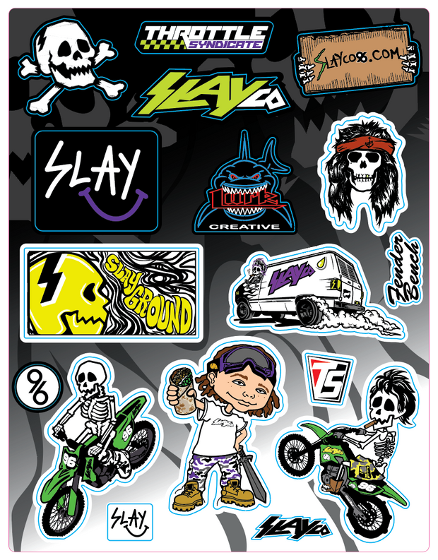 AXELL HODGES SLAYCO LOGO DECAL SHEET V.2 - SMALL