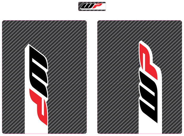 WP FORK TUBE DECALS - CARBON FIBER