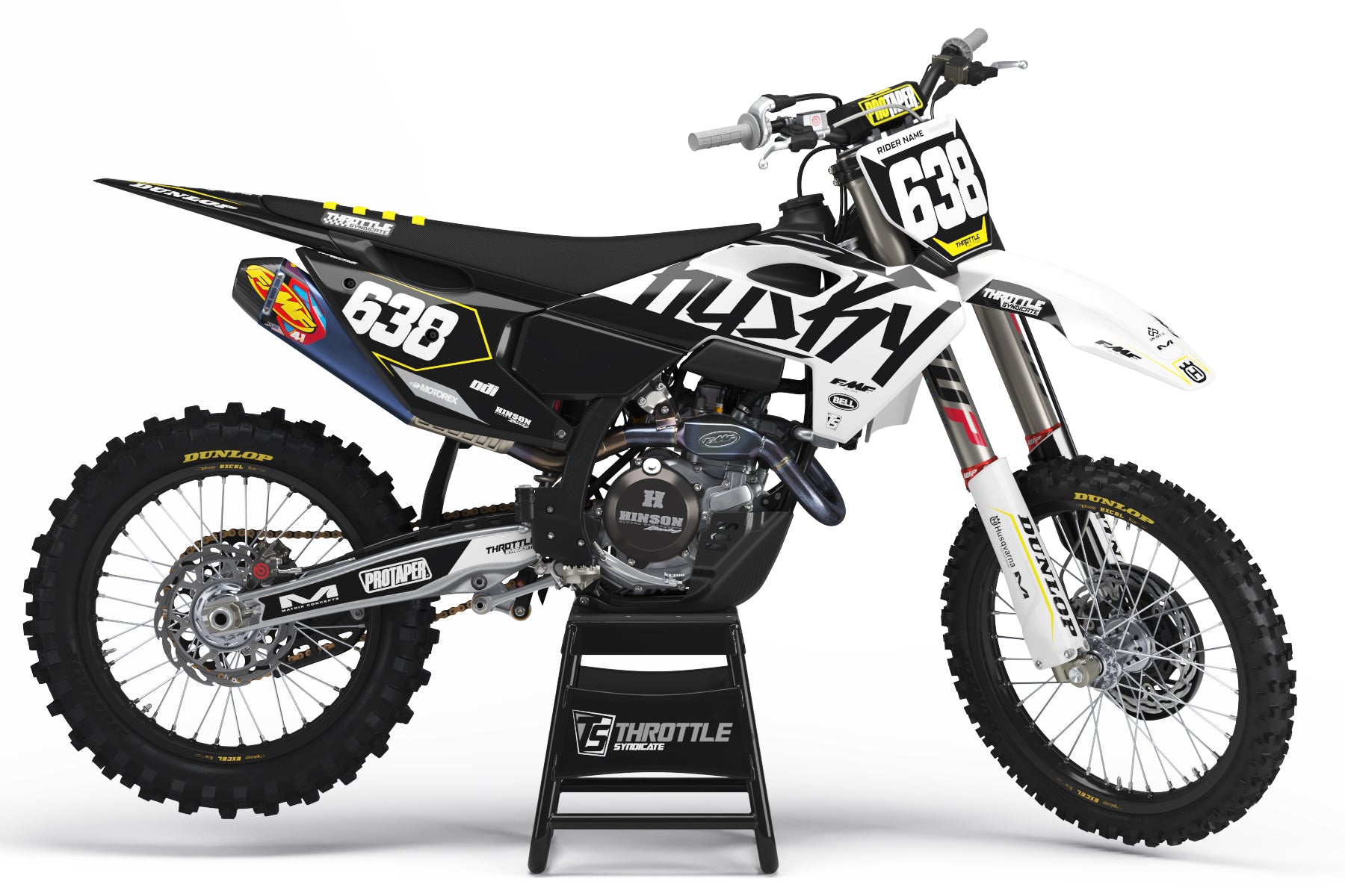 ポスター RT-133529 HUSQVARNA TYRANT GRAPHIC KIT - WHITE/BLACK/YELLOW – Throttle Syndicate