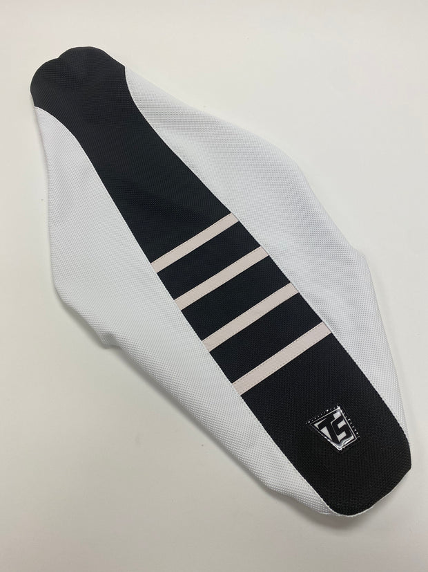 10-13 CRF250/ 09-12 CRF450 SEAT COVER - WHITE/BLACK