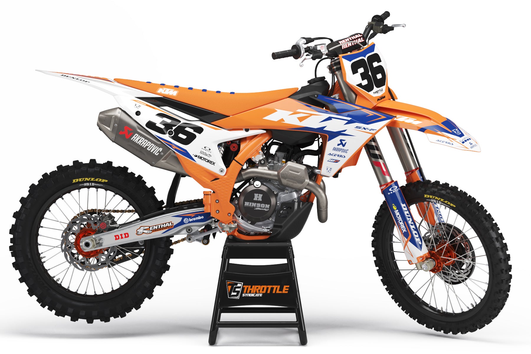 KTM DART GRAPHIC KIT - ORANGE / BLUE – Throttle Syndicate