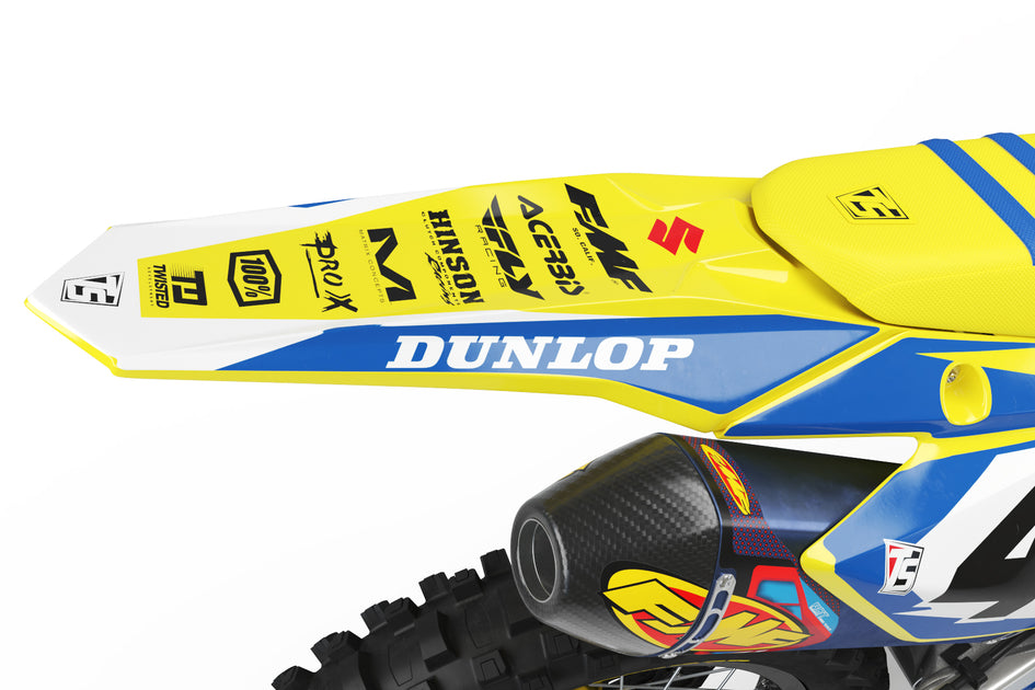 SUZUKI REV GRAPHIC KIT - YELLOW / BLUE – Throttle Syndicate