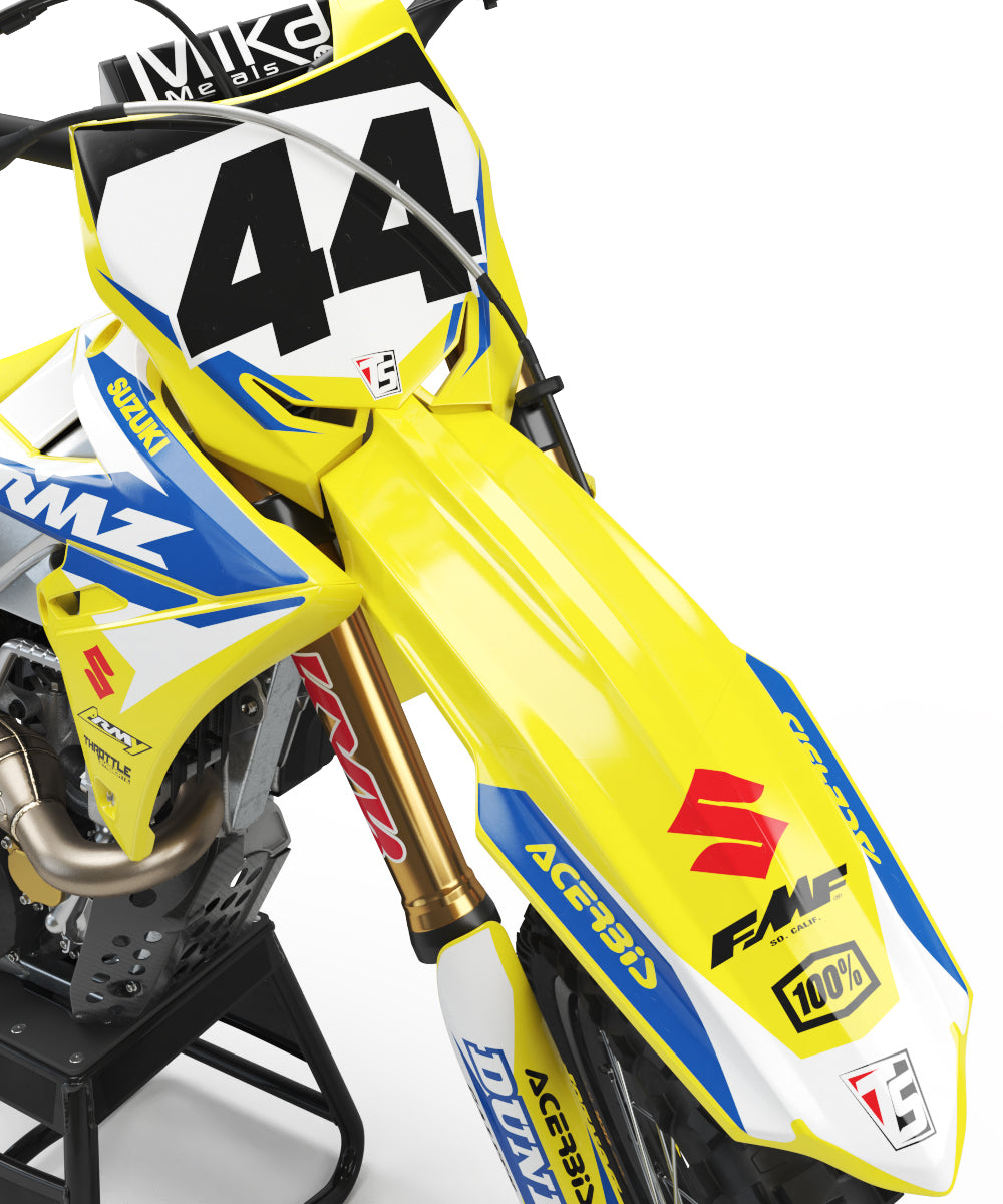 SUZUKI REV GRAPHIC KIT - YELLOW / BLUE – Throttle Syndicate