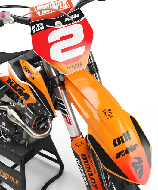 KTM D1 GRAPHIC KIT ORANGE / BLACK Throttle Syndicate