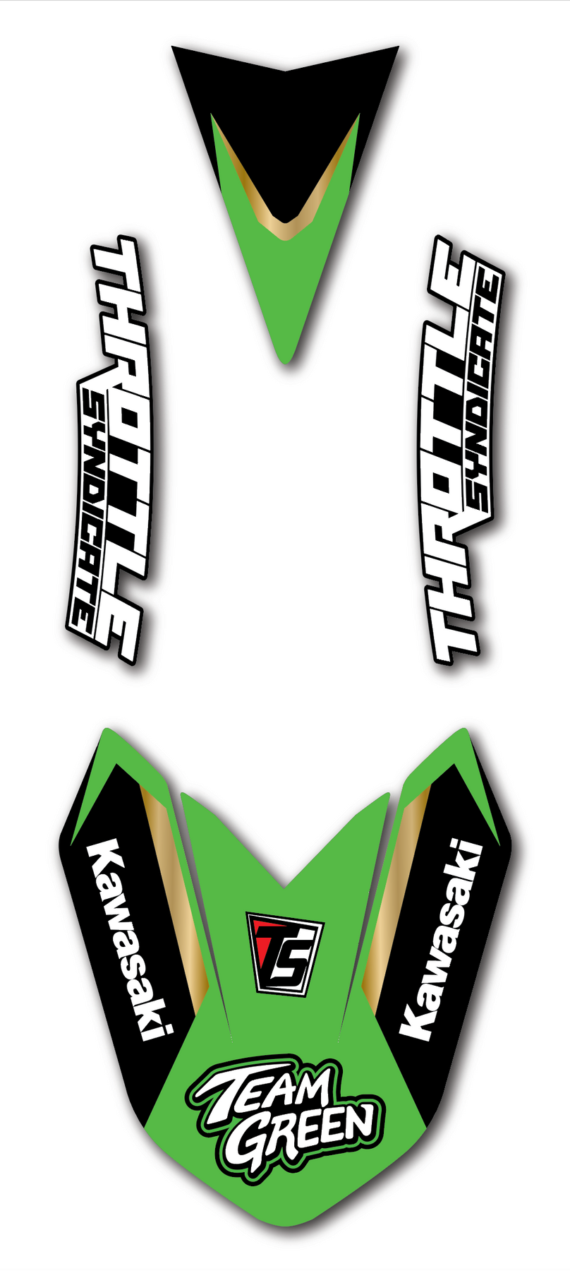 KAWASAKI FRONT FENDER DECALS - STANDARD – Throttle Syndicate