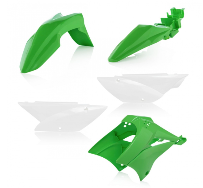 10-25 KAWASAKI KLX 110/110L GREEN / WHITE FULL PLASTIC KIT