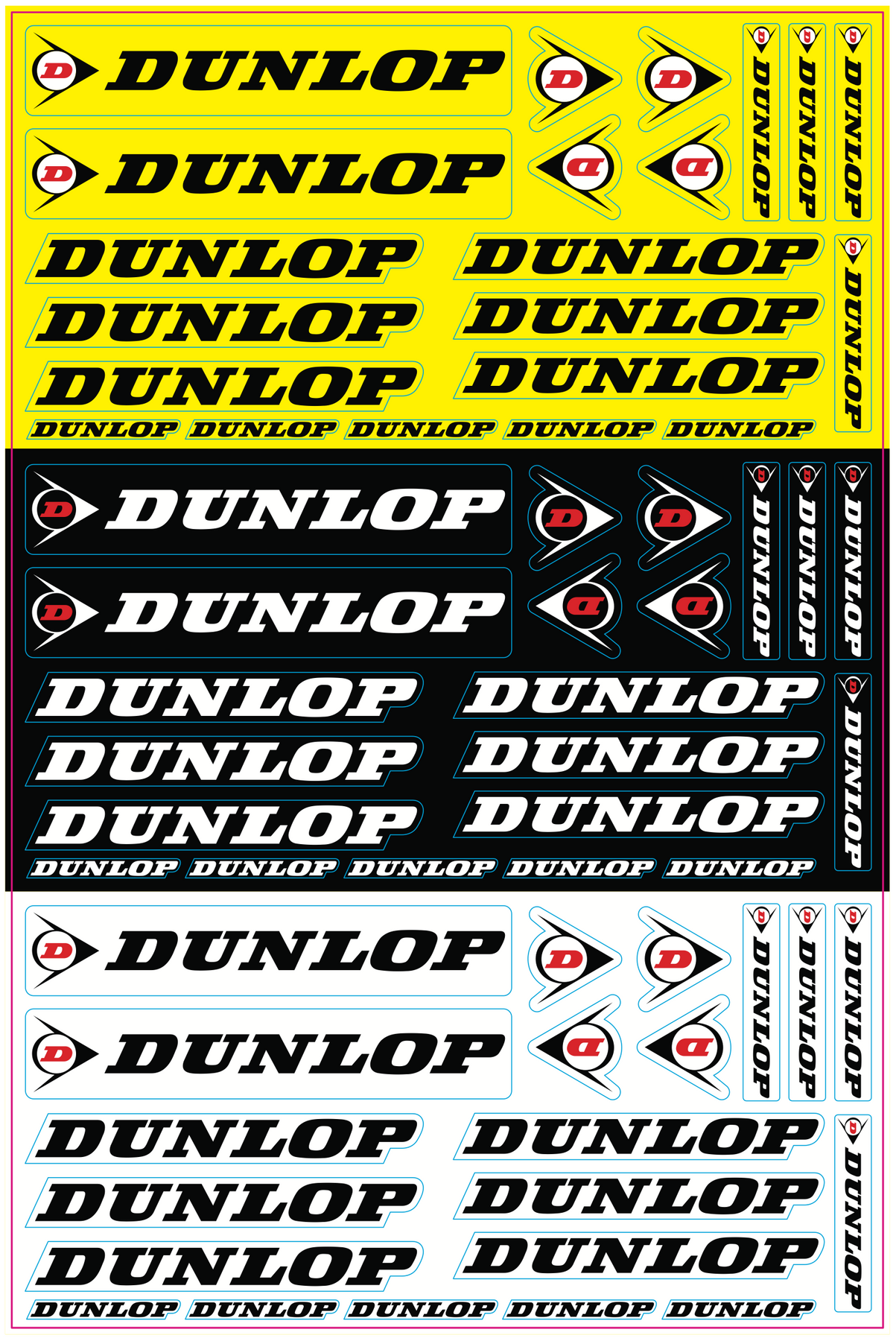 thumbnail image 2 of 2x Dunlop 30cm Racing Sticker/Decal – Glossy Finish, Perfect For Body Panels 2 of 4
