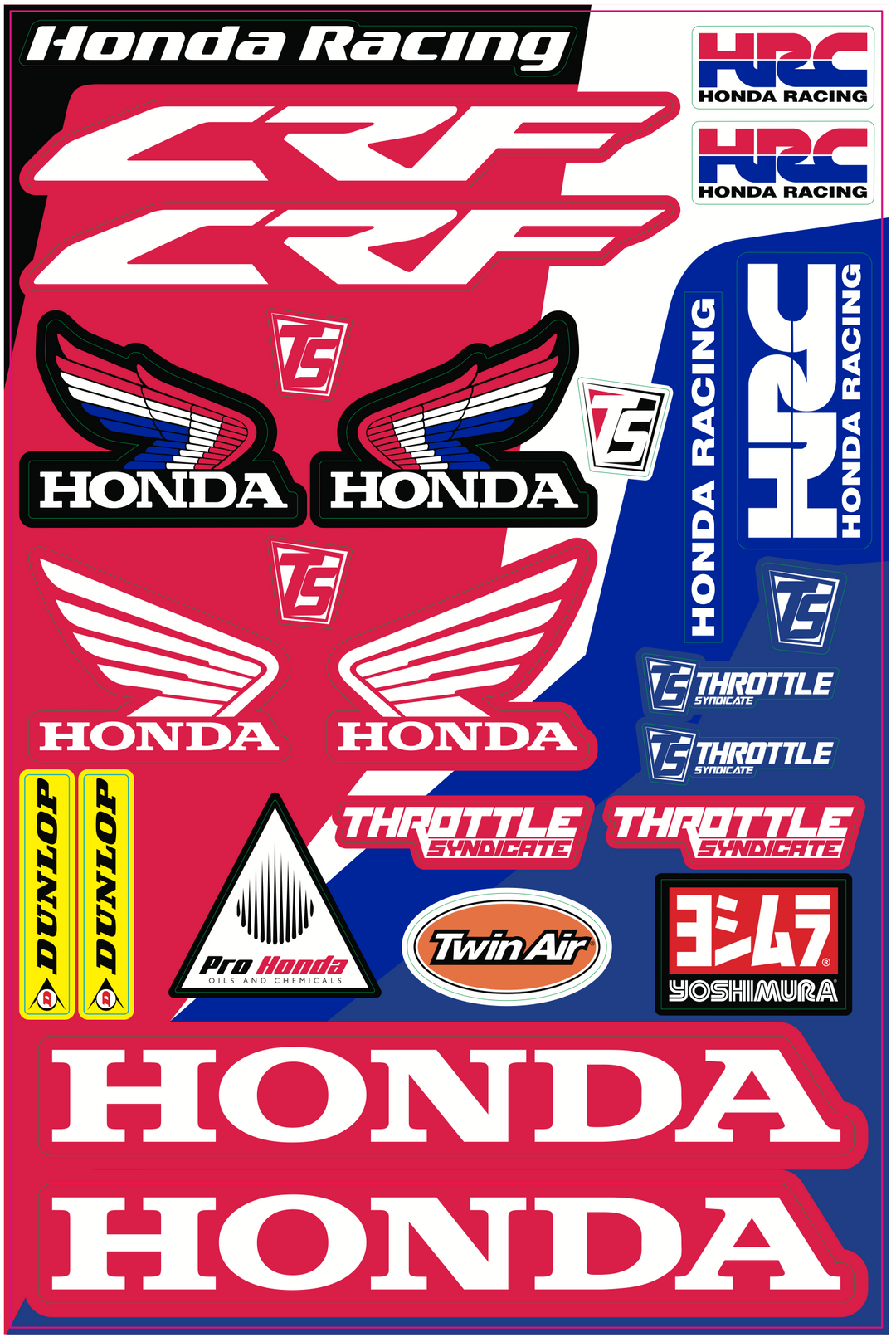 HONDA LOGO DECAL SHEET – Throttle Syndicate