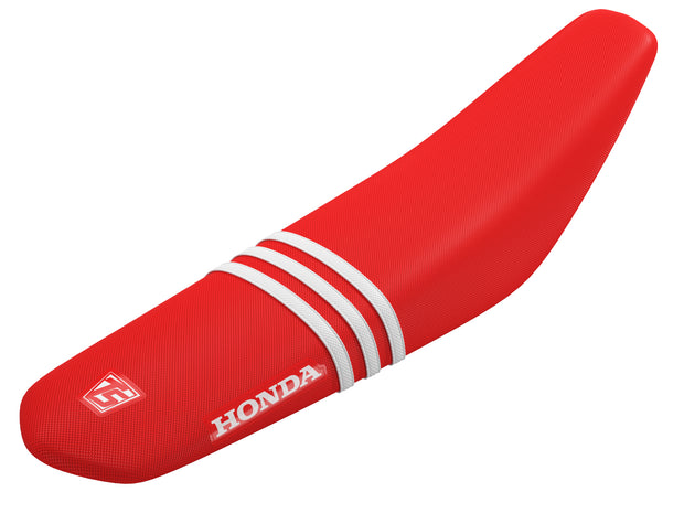 HONDA 3 RIB FACTORY ISSUE SEAT COVER - RED / WHITE