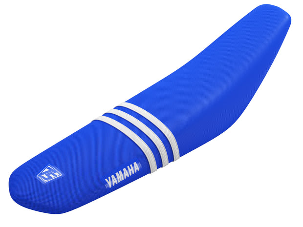 YAMAHA 3 RIB FACTORY ISSUE SEAT COVER - BLUE / WHITE