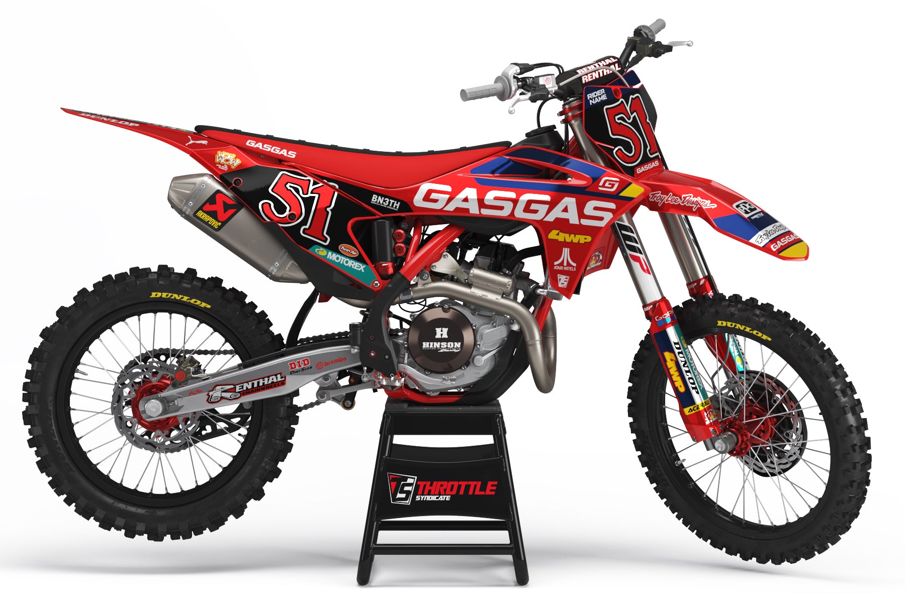 TLD GASGAS RACE TEAM - STRAIGHT RHYTHM CHROME & HOLOGRAM